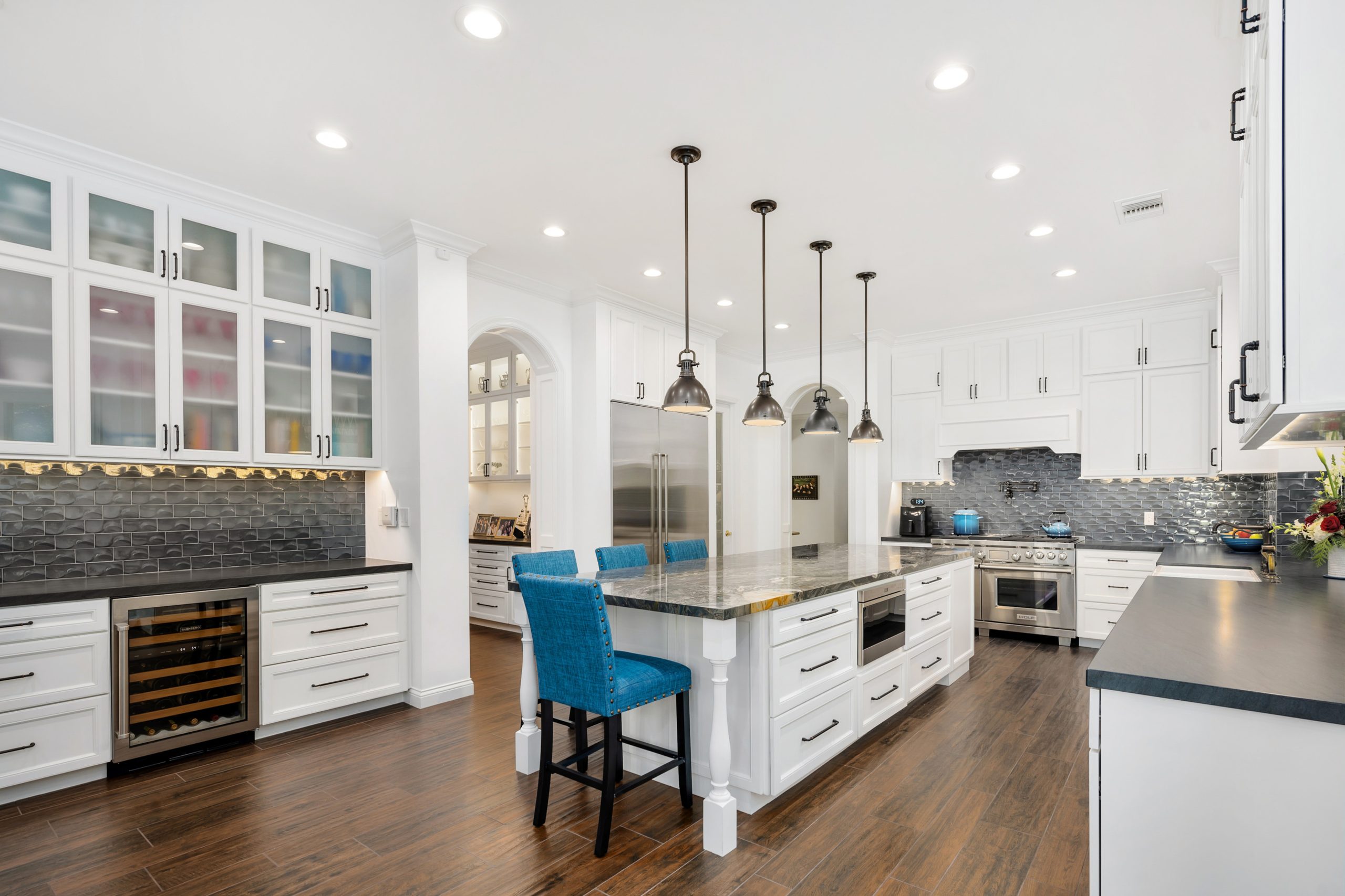 Custom home at sunset in Southern Utah