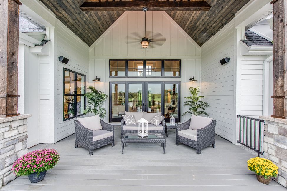 Indoor-outdoor living space in a custom LaVerkin home